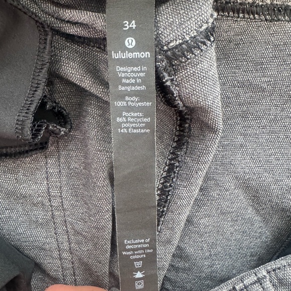 Lululemon Men’s Heathered Black ABC pant 32L x 34W - Picture 5 of 7